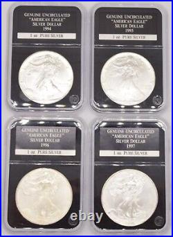 34 x Coin 1oz Silver Uncirculated Slabbed USA American Eagle $1 1 986 2021