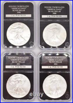 34 x Coin 1oz Silver Uncirculated Slabbed USA American Eagle $1 1 986 2021