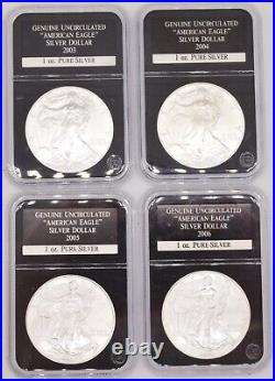 34 x Coin 1oz Silver Uncirculated Slabbed USA American Eagle $1 1 986 2021