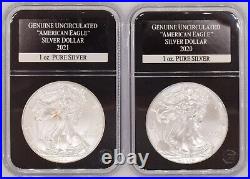 34 x Coin 1oz Silver Uncirculated Slabbed USA American Eagle $1 1 986 2021