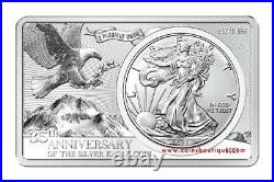 35th Anniversary American Eagle 1 oz silver coin and 2 oz silver bar set 2021