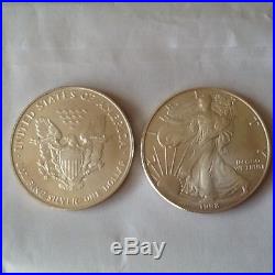 38 Silver Eagle 1 oz one ounce fine. 999 X 38 Walking Liberty bullion coins