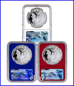 3-Coin Set 2018-W Proof American Silver Eagle NGC PF70 UC ER PRESALE SKU50608