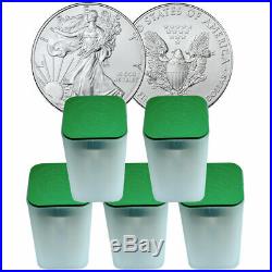 5 Rolls 2020 1 oz American Silver Eagle $1 Coins BU SKU59441