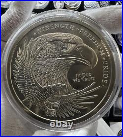 5 oz. 999 Fine Silver Double Eagle Round Strength, Freedom, & Pride In Capsule 5 oz. 999 Fine Silver Double Eagle Round Strength, Freedom, & Pride In Capsule