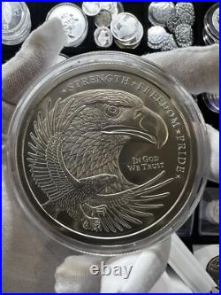 5 oz. 999 Fine Silver Double Eagle Round Strength, Freedom, & Pride In Capsule 5 oz. 999 Fine Silver Double Eagle Round Strength, Freedom, & Pride In Capsule