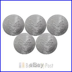 5 x 1oz Silver American Eagle Coins