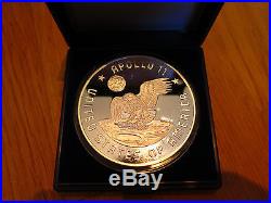 5oz silver medal- Apollo 11! 1989, 20th Anniv. Moonlanding, with case+coa, Eagle