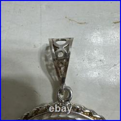 925 Sterling Silver Rope Pendant Silver Dollar American Eagle Coin 925 Sterling Silver Rope Pendant Silver Dollar American Eagle Coin