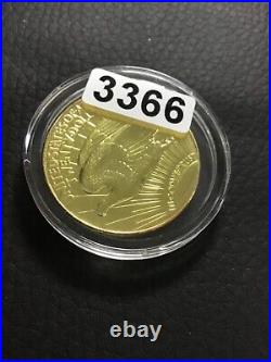 AMERICA 1933 Double Eagle Copy Coin 23g. 999 Fine Silver Gold plated #3366