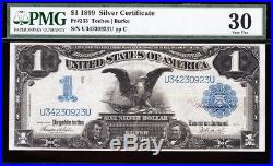 AWESOME Bold & Crisp VF++ 1899 $1 BLACK EAGLE Silver Cert! PMG 30! U34230923U