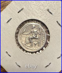 Alexander the Great Drachm Ancient Greek Silver Coin 323BC Zeus Hercules Eagle