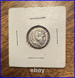 Alexander the Great Drachm Ancient Greek Silver Coin 323BC Zeus Hercules Eagle