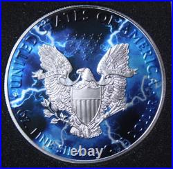 America $1 Silver Eagle Silver 1 Oz 2021 #F6026 STORM Colored Liberty