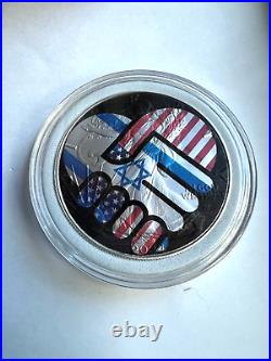 America Israel Friendship American Silver Eagle 1oz. 999 Silver Dollar Coin