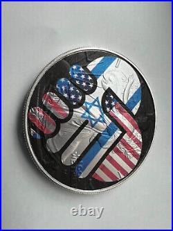 America Israel Friendship American Silver Eagle 1oz. 999 Silver Dollar Coin