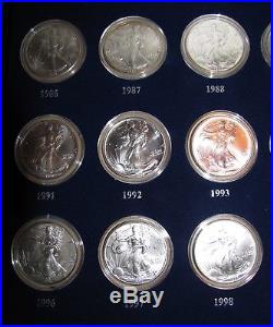 America's Largest AMERICAN EAGLE Silver Dollar Collection 1986-2000