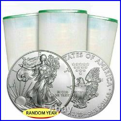 American 1oz Silver Eagle Roll of 20 Mixed Dates (Impaired, Minor Imperfections)