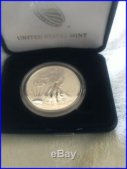 American Eagle 2019 One Ounce Silver Enhanced Reverse Proof Coin In Hand