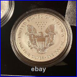 American Eagle 20th Anniversary SILVER Coin Set 2006 3 COIN SET with BOX & COA