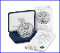 American Eagle S 2019 One Ounce Silver Enhanced Reverse Proof Coin Sealed