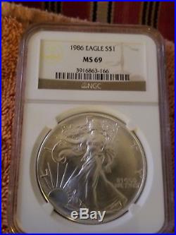 American Silver Eagle Coins Date Run Set Ngc Ms69