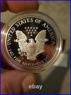 American eagle one oz silver bullion proof coin 1989