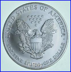 BU 2020 Lot of 5 American Silver Eagle 1 Troy Oz. 999 Fine Silver 1/4 Roll