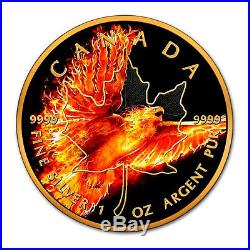 Canada 2016 5$ Burning Maple Burning Eagle 1oz Silver BU Coin
