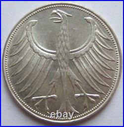 Coin Frg Silver Eagle 5 DM 1959 G IN Extremely fine / Brillant uncirculated