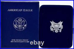 Coin Silver Proof 2002 Liberty Eagle Dollar USA 1oz Coin Boxed + COA