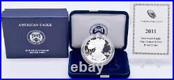 Coin Silver Proof 2011 Liberty Eagle Dollar USA 1oz Coin Boxed + COA