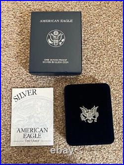 Coin Silver Proof Liberty Eagle Dollar USA 1oz Coin Boxed + COA Year 2005