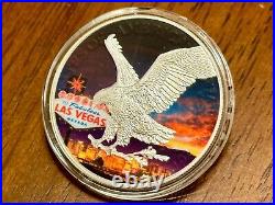 Colorized 2024 American Silver Eagle Las Vegas design In Capsule- 1oz Silver