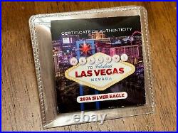 Colorized 2024 American Silver Eagle Las Vegas design In Capsule- 1oz Silver