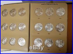 Complete 1986-2018 American Silver Eagle 33 Coin Set. BU UNC! In Dansco Album