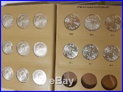 Complete 1986-2018 American Silver Eagle 33 Coin Set. BU UNC! In Dansco Album