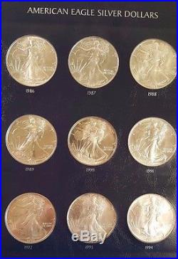 Complete American Silver Eagle Collection (32 Coins) All GEM+ condition