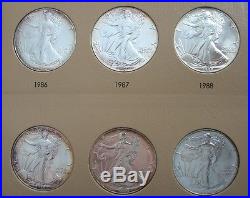 Complete American Silver Eagle Set 1986 To 2016. Gem Bu++