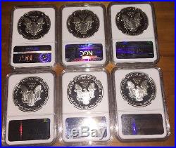 Complete NGC PF69 Silver Eagle Set (1986-2017) 31 Coin Proof Set WithNGC Boxes