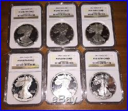 Complete NGC PF69 Silver Eagle Set (1986-2017) 31 Coin Proof Set WithNGC Boxes