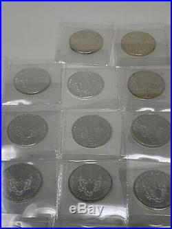 Complete Set from 1986 to 2016 AMERICAN SILVER EAGLE1 Oz. 999 Silver (31 COINS)