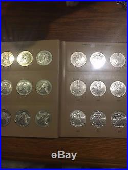 Complete Set of Silver American Eagles 31 Coins All BU