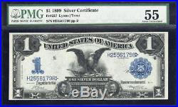 DATE BELOW 1899 $1 Silver Certificate BLACK EAGLE PMG 55 Fr 227 H25561798