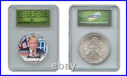 DONALD TRUMP OFFICIAL President PORTRAIT 1oz SILVER EAGLE in SPECIAL HOLDER