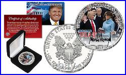 DONALD TRUMP Official Presidential INAUGURATION 1 OZ U. S SILVER EAGLE with BOX
