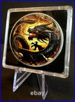 DRAGON OF DARKNESS American Eagle- 1 Oz. 999 Silver Coin 1$ USA 2024 DRAGON OF DARKNESS American Eagle- 1 Oz. 999 Silver Coin 1$ USA 2024