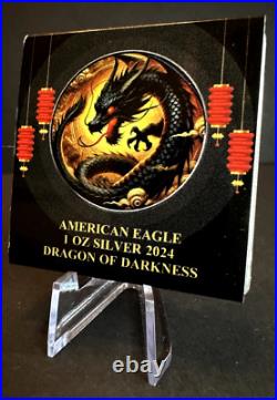 DRAGON OF DARKNESS American Eagle- 1 Oz. 999 Silver Coin 1$ USA 2024 DRAGON OF DARKNESS American Eagle- 1 Oz. 999 Silver Coin 1$ USA 2024