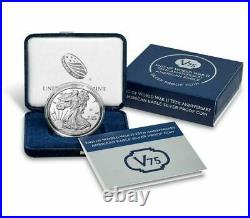 End of WW2 V75th Anniversary American Eagle Silver Proof Coin UNOPENED / SEALED