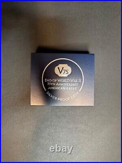 End of World War II 75th Anniversary American Eagle Silver Proof Coin